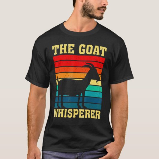 Vintage Retro Farmer The Goat Whisperer Tシャツ (正面)