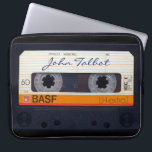 Vintage Retro Fashioned 80s Mixtape Audio Cassette ラップトップスリーブ<br><div class="desc">Old audio cassette to personalize with your name. Neoprene laptop sleeve.</div>