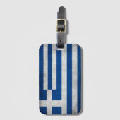 Vintage retro Flag of Greece ラゲッジタグ (正面縦)