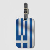 Vintage retro Flag of Greece ラゲッジタグ (正面縦)