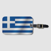 Vintage retro Flag of Greece ラゲッジタグ (正面横)