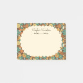 Vintage Retro Floral Flower Power ポストイット (正面)