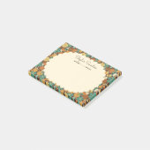 Vintage Retro Floral Flower Power ポストイット (アングル)