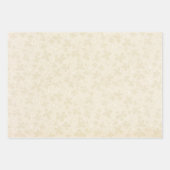 Vintage Retro Floral Vines Pattern Neutral ラッピングペーパーシート (正面)