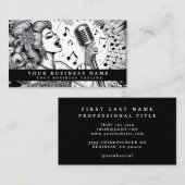 Vintage Retro Glam Girl Business Cards 名刺 (正面/裏面)