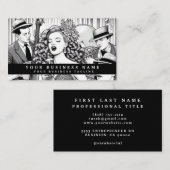 Vintage Retro Glam Girl Business Cards 名刺 (正面/裏面)