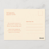 Vintage Retro Graduate Graduation Announcement ポストカード (裏面)