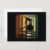 Vintage Retro Hairdresser ポストカード (正面/裏面)