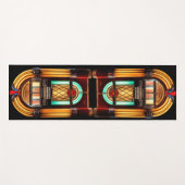 Vintage Retro Jukebox ヨガマット (正面(横))