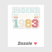 Vintage Retro Legend Since 1983 シール (シート)