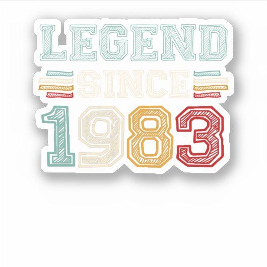 Vintage Retro Legend Since 1983 シール (正面)