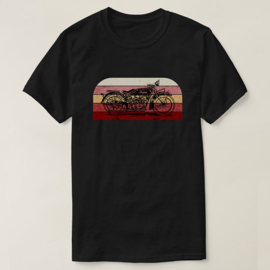 Vintage Retro Motorcycle Classic Rider Style Tシャツ (デザイン正面)