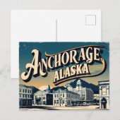 Vintage & Retro of Anchorage, Alaska ポストカード (正面/裏面)