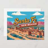 Vintage & Retro of Santa Fe, New Mexico ポストカード (正面/裏面)