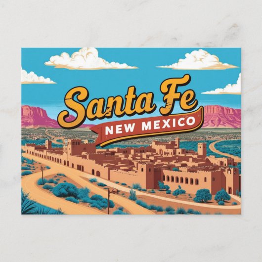 Vintage & Retro of Santa Fe, New Mexico ポストカード (正面)