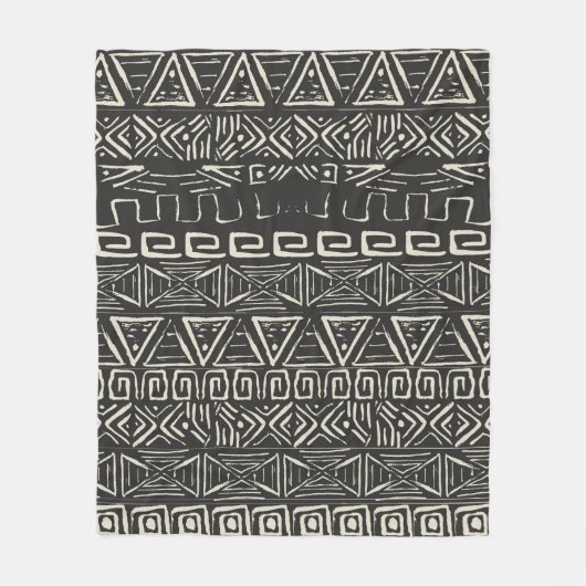 vintage retro pattern. Aztec background. フリースブランケット (正面)