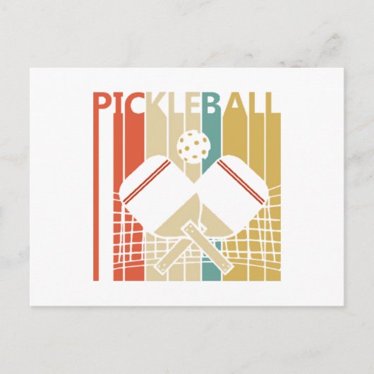 Vintage Retro Pickleball ポストカード (正面)