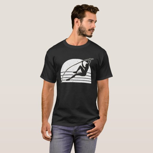 Vintage Retro Pole Vault 3 Tシャツ (正面フル)