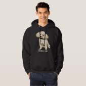 Vintage Retro Poodle Dog Dad  DadFather's Day パーカ (正面フル)