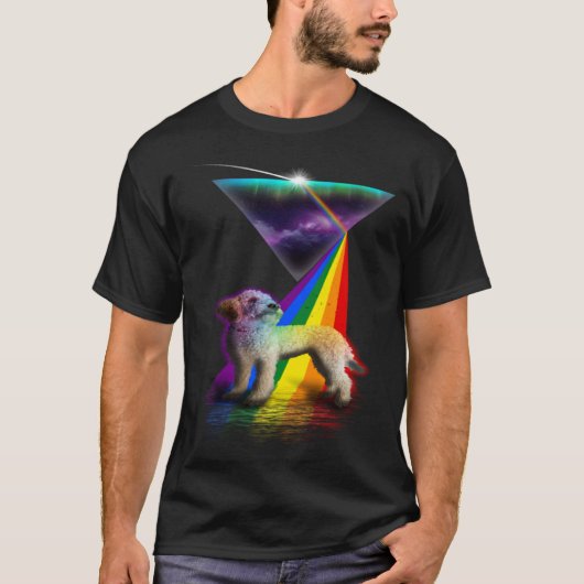 Vintage Retro Prism Lagotto Romagnolo Tシャツ (正面)
