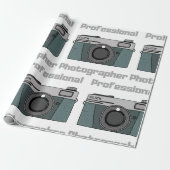 Vintage Retro Professional Photographer Camera ラッピングペーパー (アンロールド)