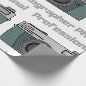 Vintage Retro Professional Photographer Camera ラッピングペーパー (角)