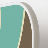 Vintage Retro Rainbow Circle Stripe with Name ピックルボールラケット (左詳細)