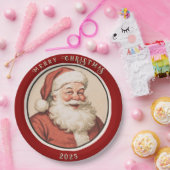 Vintage Retro Santa  ペーパープレート (パーティー)
