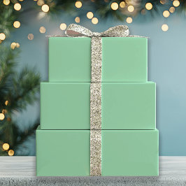 Vintage Retro Seafoam Solid Color ラッピングペーパーシート