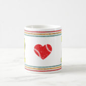 Vintage Retro Softball Letter R Varsity コーヒーマグカップ (中央)