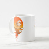 Vintage Retro Style Pottery コーヒーマグカップ (正面左)