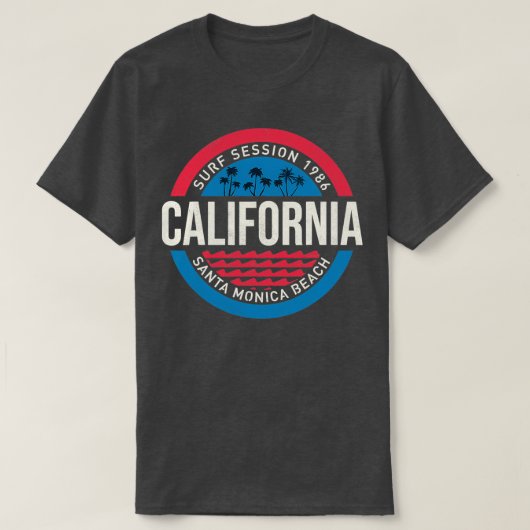 Vintage Retro Style Surf Wave Sea Tシャツ (デザイン正面)