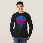 Vintage Retro Sunset Dutch Shepherd Tシャツ (正面フル)