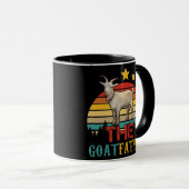 Vintage Retro The Goatfather Funny Goat Lover マグカップ (正面右)