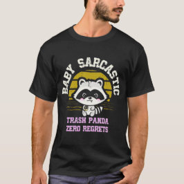 Vintage Retro Trash Panda - Zero Regrets Sarcastic Tシャツ