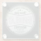 Vintage Retro Vandelay Industries Funny Sarcastic ガラスコースター (裏面)