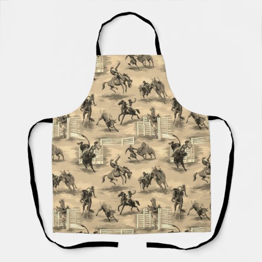 Vintage Retro Western Rodeo Cowboy エプロン (正面)