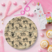 Vintage Retro Western Rodeo Cowboy ペーパープレート (パーティー)