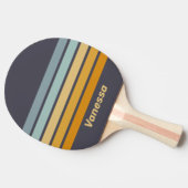 Vintage Retrograde Rainbow Across Striping & Name 卓球ラケット (横)