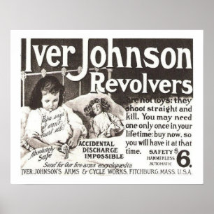 Vintage Revolver Ad Don't Try This At Home ポスター