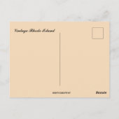 Vintage Rhode Island Map ポストカード (裏面)