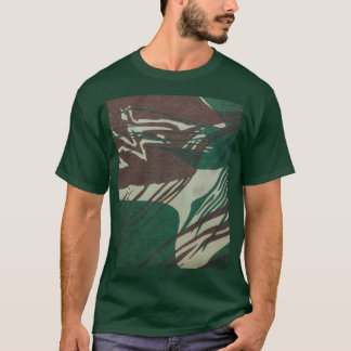 Vintage Rhodesian Brushstroke Camouflage Tシャツ