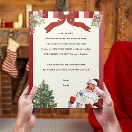 Vintage Rhyming Christmas Letter from Santa's Desk