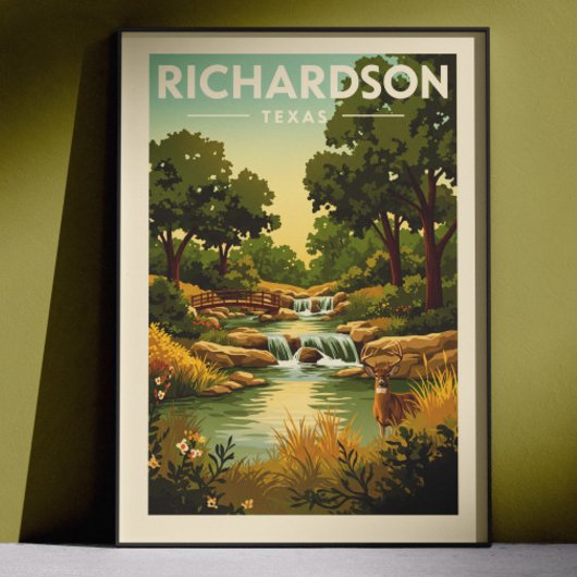Vintage Richardson Texas ポスター