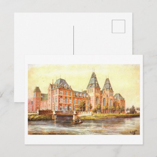 Vintage Rijksmuseum, Amsterdam ポストカード (正面/裏面)