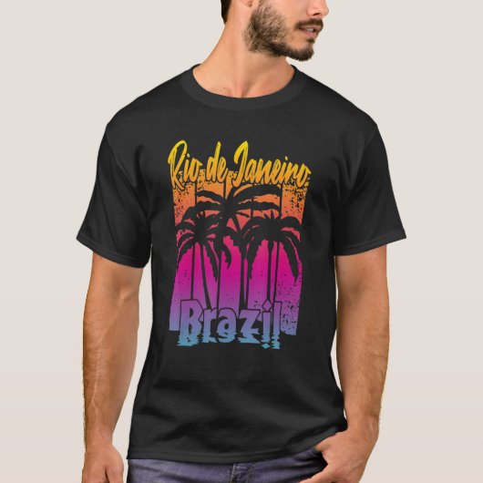 Vintage Rio de Janeiro Palm Tree Tシャツ (正面)
