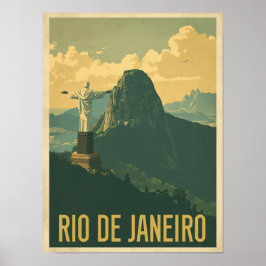 Vintage Rio De Janeiro Travel ポスター