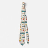 Vintage Road Trip Pattern (1) ネクタイ (正面)