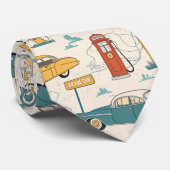 Vintage Road Trip Pattern (1) ネクタイ (ロール)