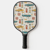 Vintage Road Trip Pattern (1) ピックルボールラケット (裏面)